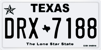 TX license plate DRX7188