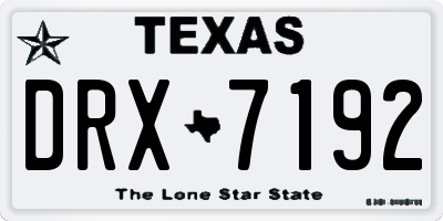 TX license plate DRX7192