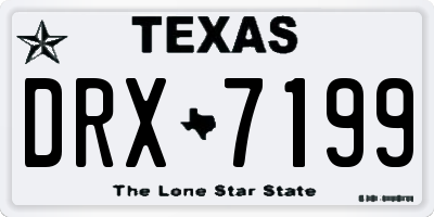 TX license plate DRX7199