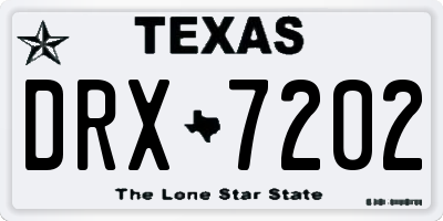 TX license plate DRX7202