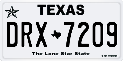 TX license plate DRX7209