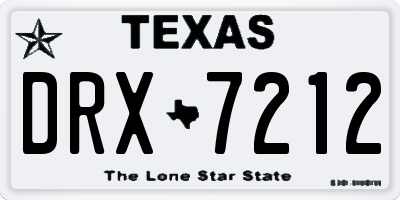 TX license plate DRX7212