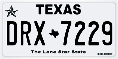 TX license plate DRX7229