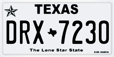 TX license plate DRX7230