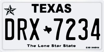 TX license plate DRX7234
