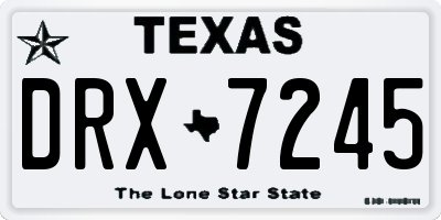 TX license plate DRX7245