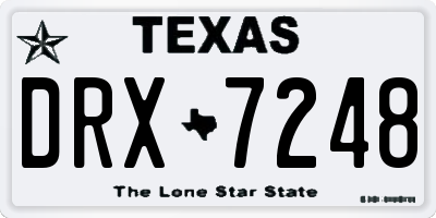 TX license plate DRX7248