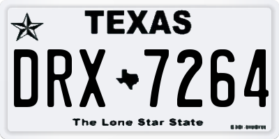 TX license plate DRX7264