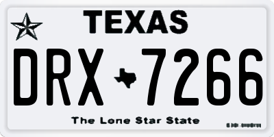 TX license plate DRX7266