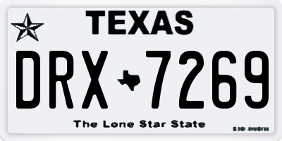 TX license plate DRX7269