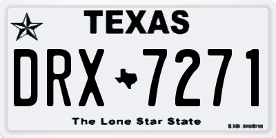 TX license plate DRX7271