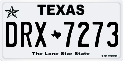 TX license plate DRX7273