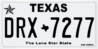 TX license plate DRX7277