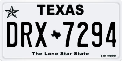 TX license plate DRX7294