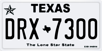 TX license plate DRX7300