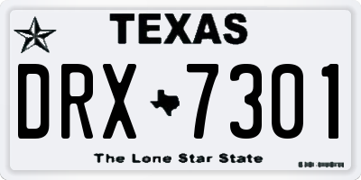 TX license plate DRX7301