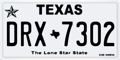 TX license plate DRX7302