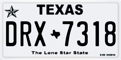 TX license plate DRX7318