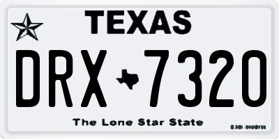 TX license plate DRX7320