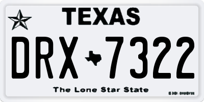 TX license plate DRX7322
