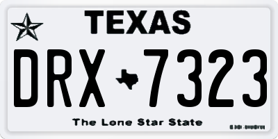 TX license plate DRX7323