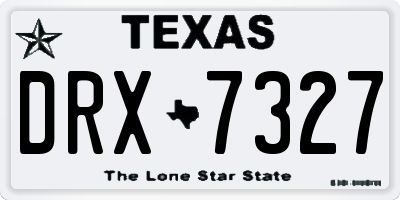 TX license plate DRX7327