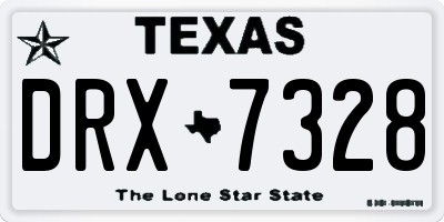 TX license plate DRX7328