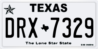 TX license plate DRX7329