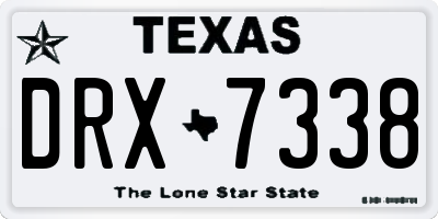 TX license plate DRX7338