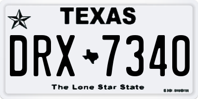 TX license plate DRX7340