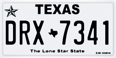 TX license plate DRX7341