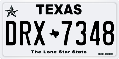 TX license plate DRX7348