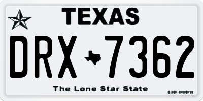 TX license plate DRX7362