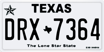 TX license plate DRX7364