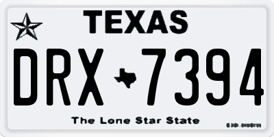 TX license plate DRX7394