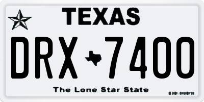 TX license plate DRX7400