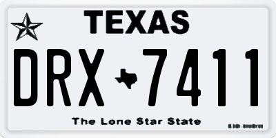 TX license plate DRX7411