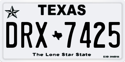 TX license plate DRX7425