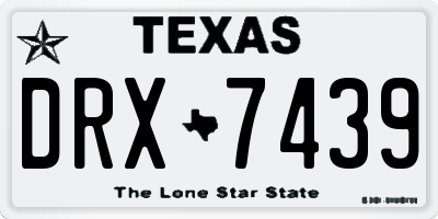 TX license plate DRX7439