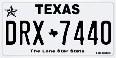 TX license plate DRX7440