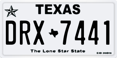 TX license plate DRX7441