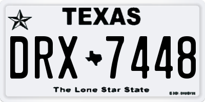 TX license plate DRX7448