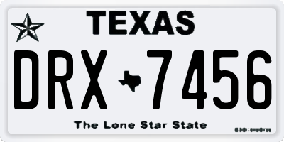 TX license plate DRX7456