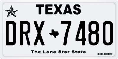 TX license plate DRX7480