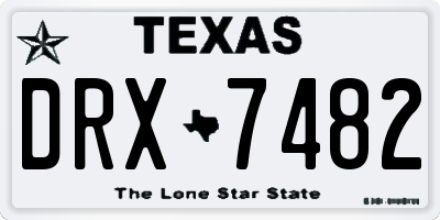 TX license plate DRX7482