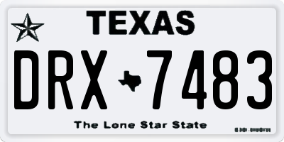 TX license plate DRX7483