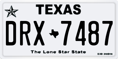 TX license plate DRX7487