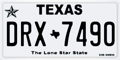 TX license plate DRX7490