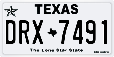 TX license plate DRX7491