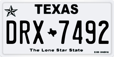 TX license plate DRX7492